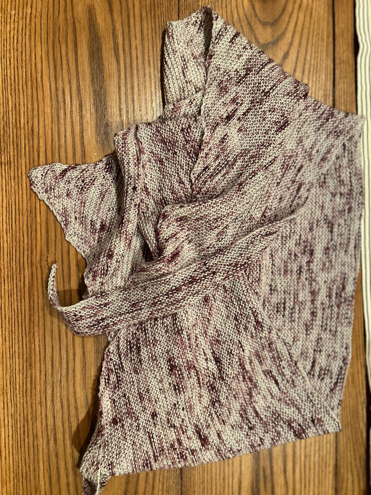 Winter Berry Triangle Scarf