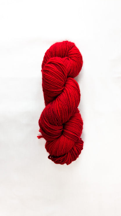 Ruby Red - Hand Dyed 100% Fine Superwash Merino Wool