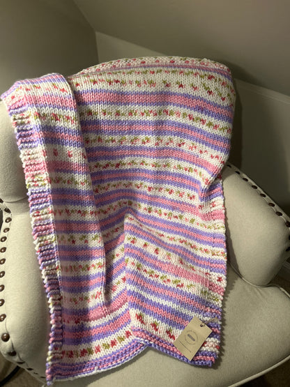 Flower/Stripe Children’s Blanket