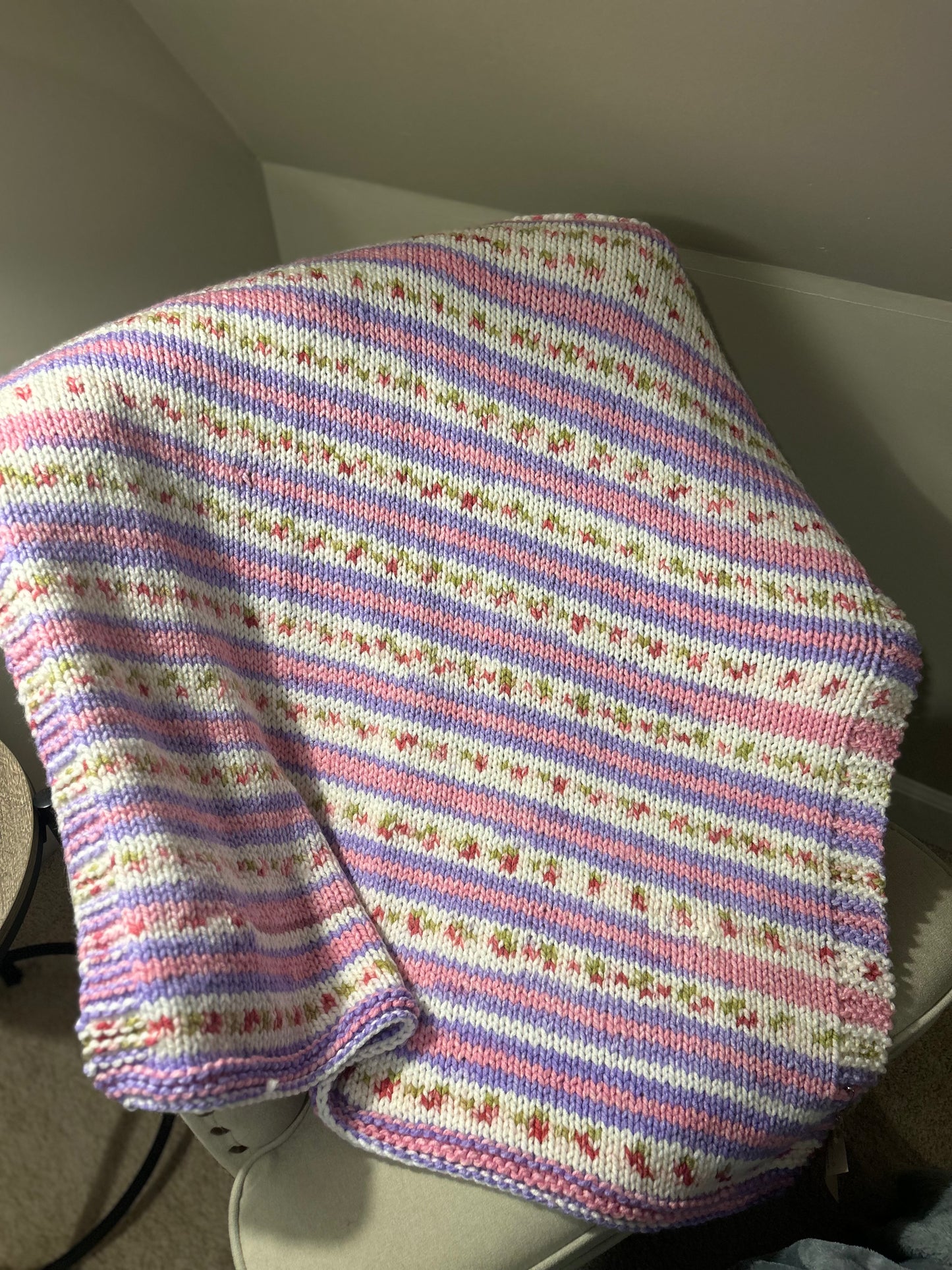 Flower/Stripe Children’s Blanket